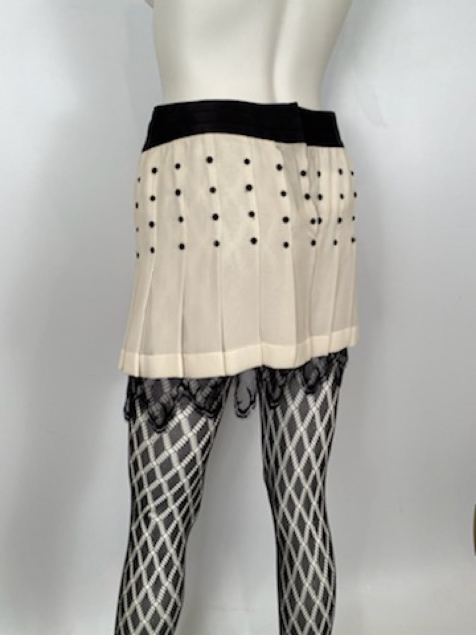 Chanel 09P 2009 Spring Fishnet Stockings Black Tights Hosiery Sz Large