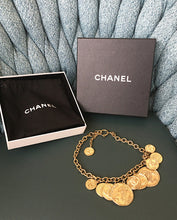 Load image into Gallery viewer, Rare Chanel 09A 2009 Fall 13 CC Logos Gold Coin Discs Medallion Chain Necklace