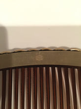Load image into Gallery viewer, Chanel 2013 Bordeaux Burgundy Leather Hair Decorative  Accessory Comb Barrette Gold CC Logos