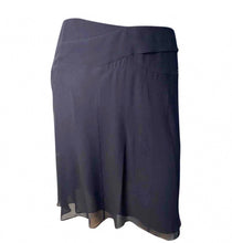 Load image into Gallery viewer, NWT Chanel 06C 2006 Cruise Navy Blue Silk Chiffon Skirt FR 46 US 14/16