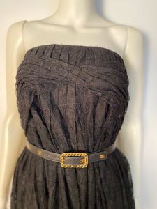 Chanel 05A, 2005 Fall Black Lace Dress/Skirt FR 38