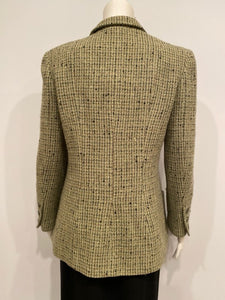 97A, 1997 Fall Chanel Vintage emerald green Boucle wool blazer long ja –  HelensChanel