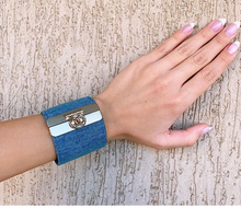 Load image into Gallery viewer, Chanel 17P 2017 Spring Denim Cuff Bracelet