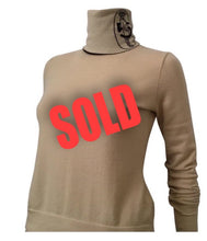 Load image into Gallery viewer, Chanel 04A Fall Light Brown Beige Turtle Neck Coco Cashmere Sweater FR 38 US 4/6