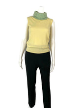 Load image into Gallery viewer, NWT Chanel 01A 2001 Fall green yellow turtleneck sweater blouse FR 40 US 4