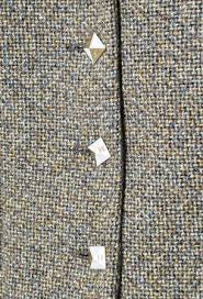 Chanel Vintage 03A, 2003 Fall Autumn Brown Tweed Lace Jacket Blazer Skirt Suit Set FR 48 US 14/16