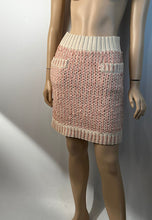 Load image into Gallery viewer, Chanel 18P 2018 Spring Pink Ivory 3 Pc Woven Cardigan Skirt Belt Skirt Set FR 36 US 4/6