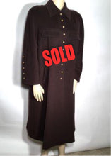 Load image into Gallery viewer, Chanel Vintage 1990 Long Brown Dress Coat Jacket US 14/16