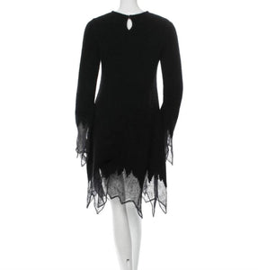 Chanel 09A 2009 Fall Runway Black Sweater Dress FR 34 US 4